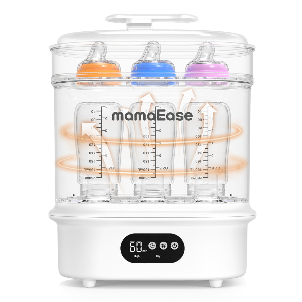 Warm-air circulation inside the bottle sanitizer and dryer