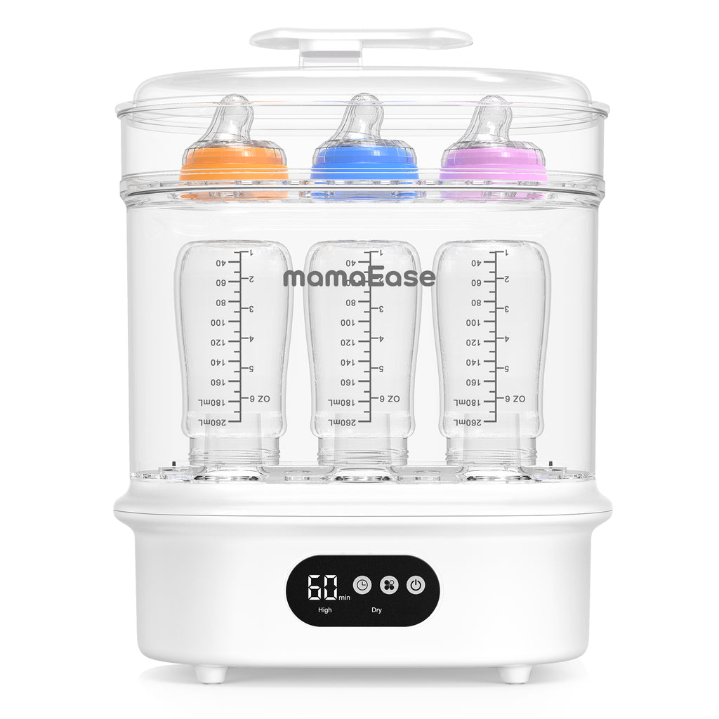 mamaEase bottle sanitizer and dryer with six bottles