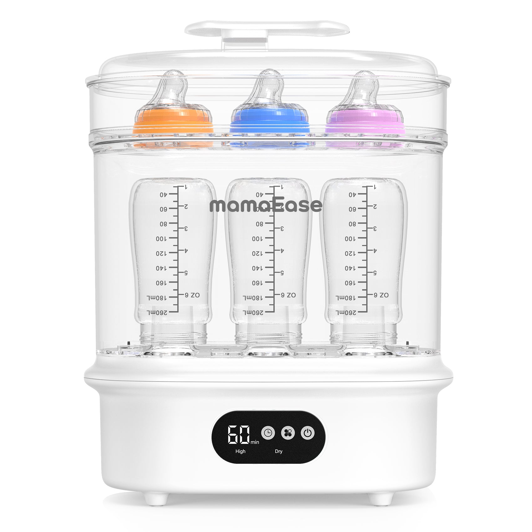 mamaEase bottle sanitizer and dryer with six bottles